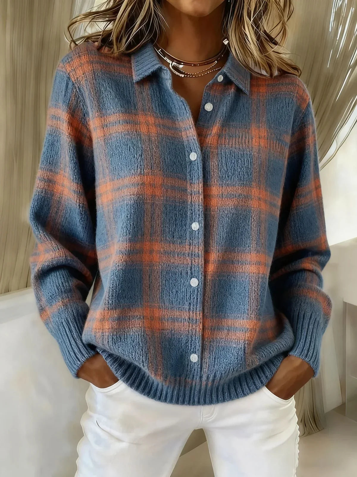 Clarisse™ | Checked Cardigan