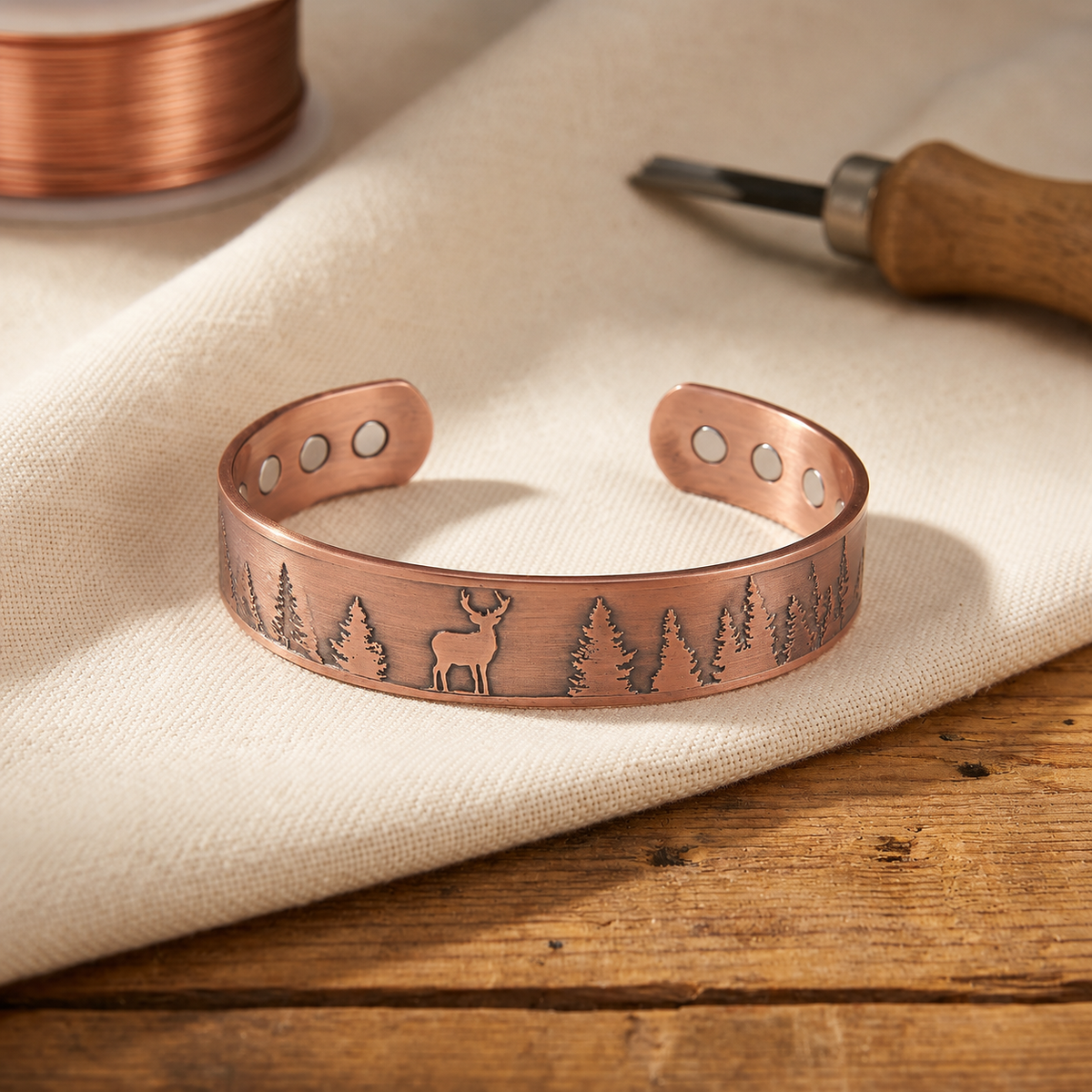Proud Stag Copper Bracelet