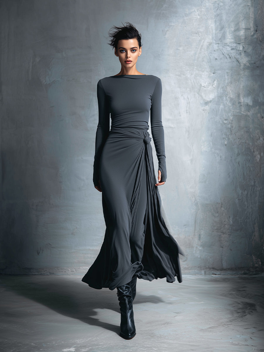NAIARA | Side Knot Maxi Dress