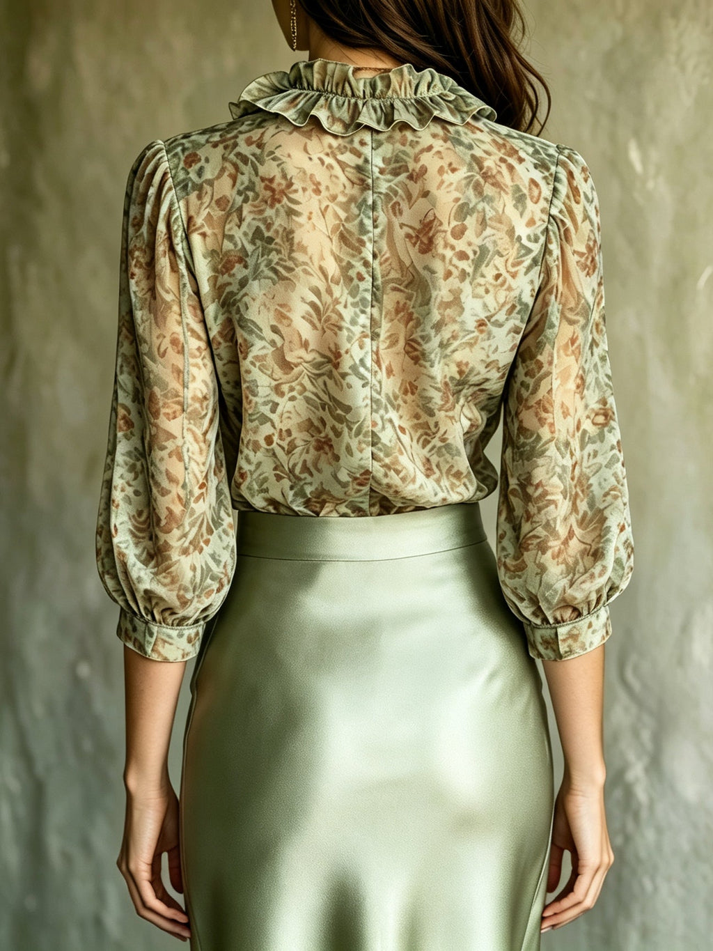 ANTONELLA | Chic Floral Ruffle Blouse with Mini Skirt