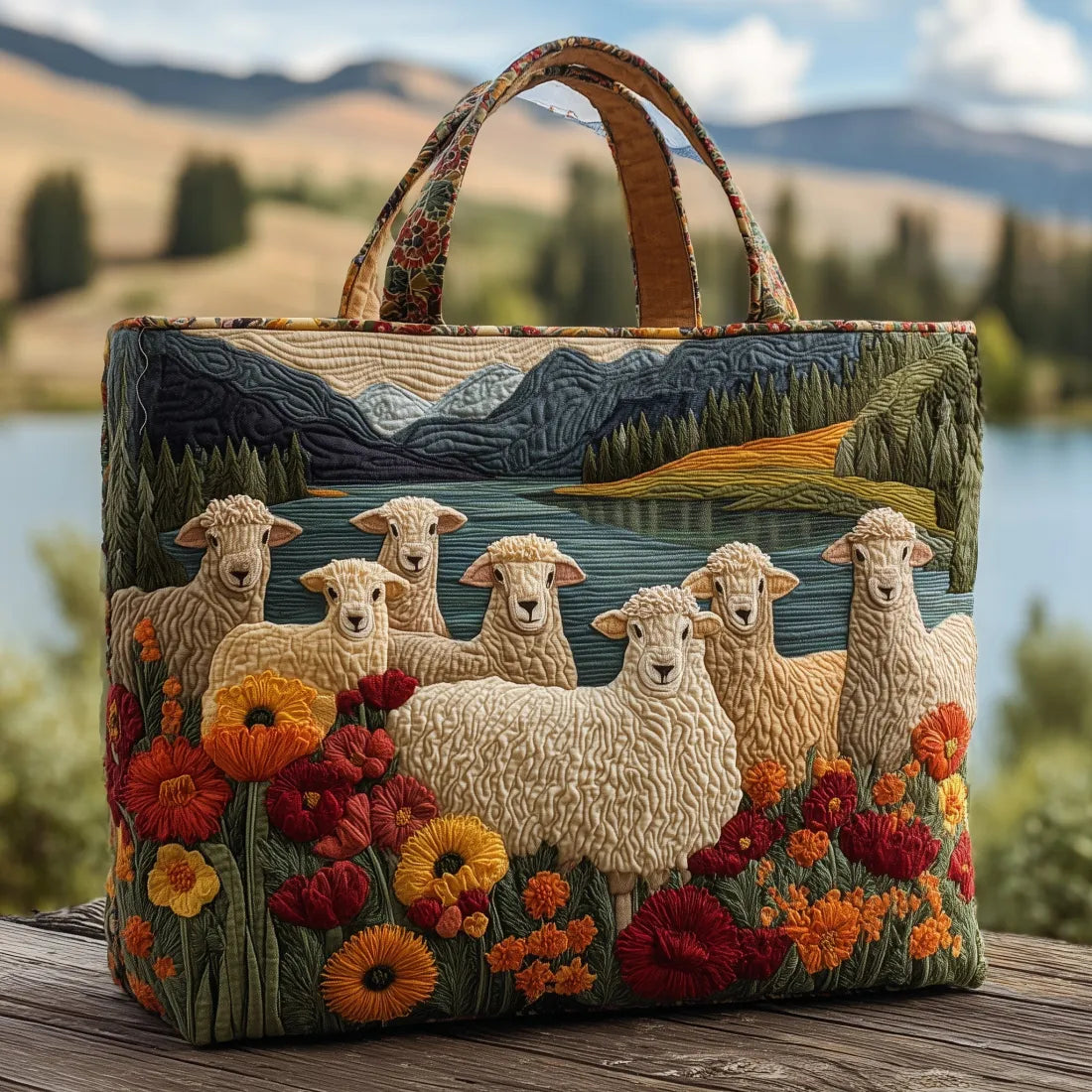 Women's Sheep by the Lake Bag – Two Sizes