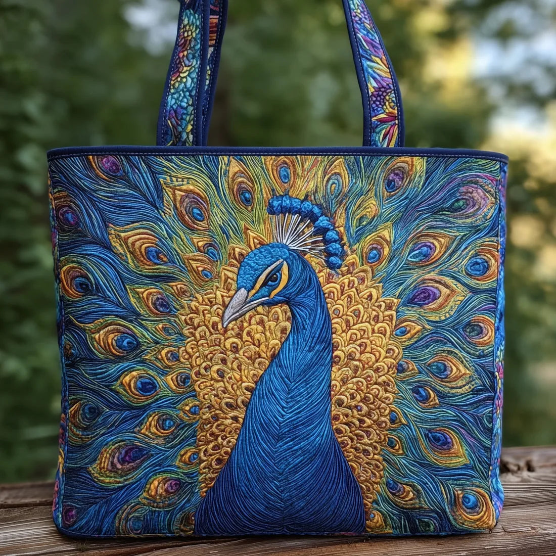 Quilted Royal Peacock Bag – Roomy and Lightweight