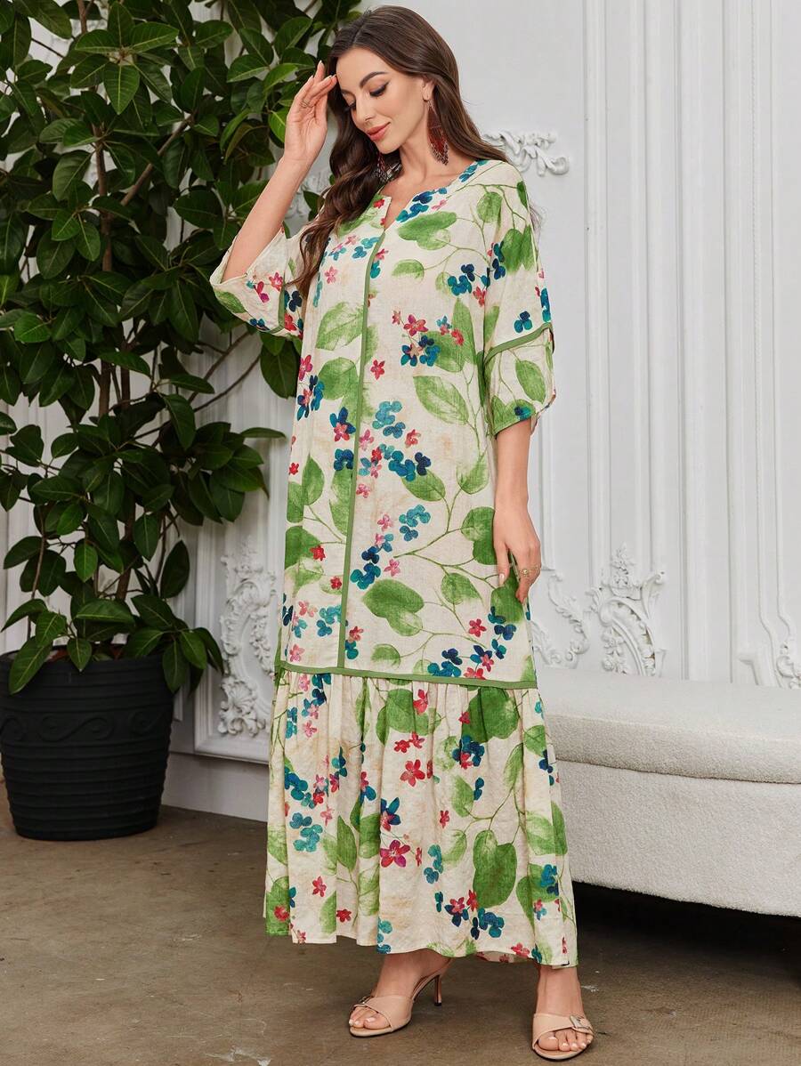 Leah™ | Floral Ruffle Dress