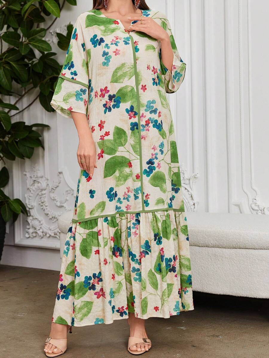 Leah™ | Floral Ruffle Dress