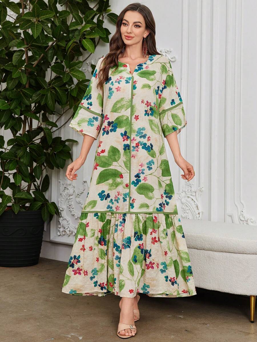 Leah™ | Floral Ruffle Dress
