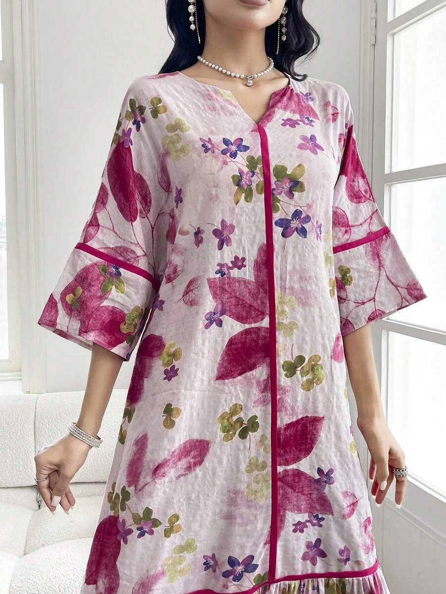 Leah™ | Floral Ruffle Dress