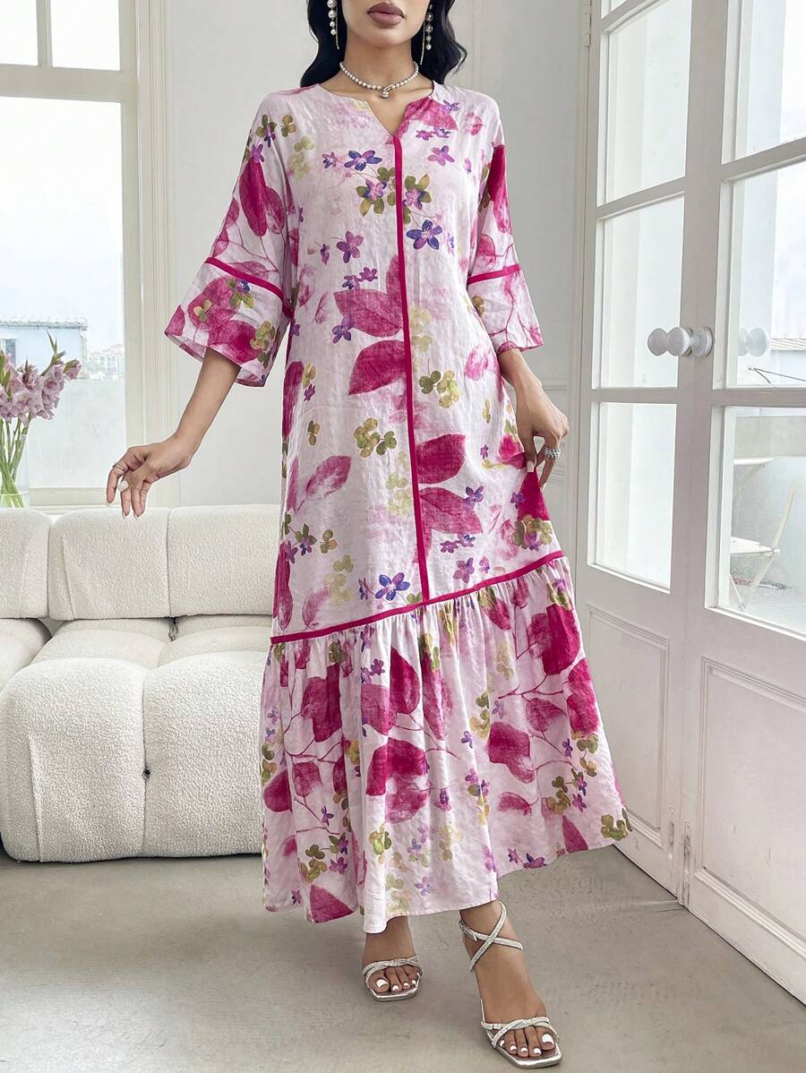 Leah™ | Floral Ruffle Dress