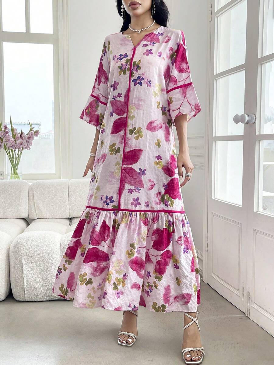 Leah™ | Floral Ruffle Dress