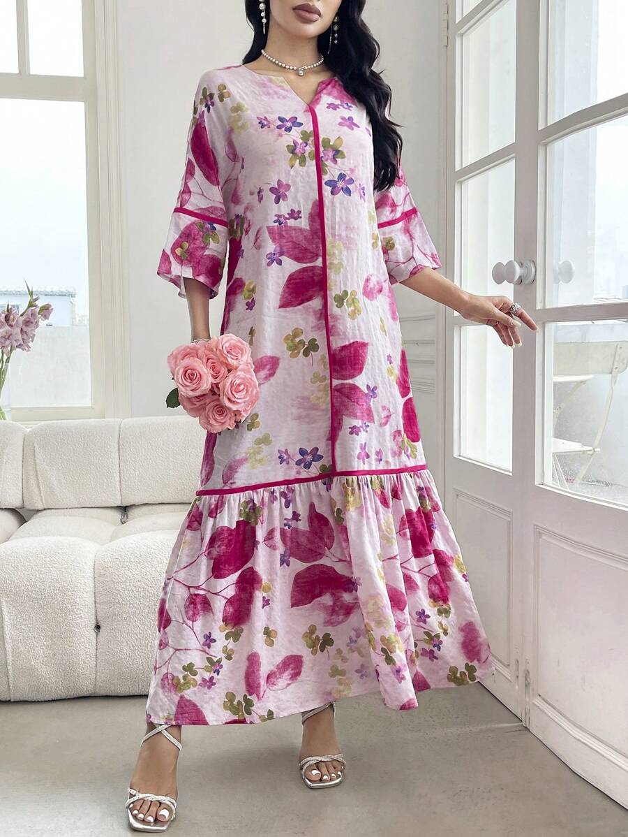 Leah™ | Floral Ruffle Dress