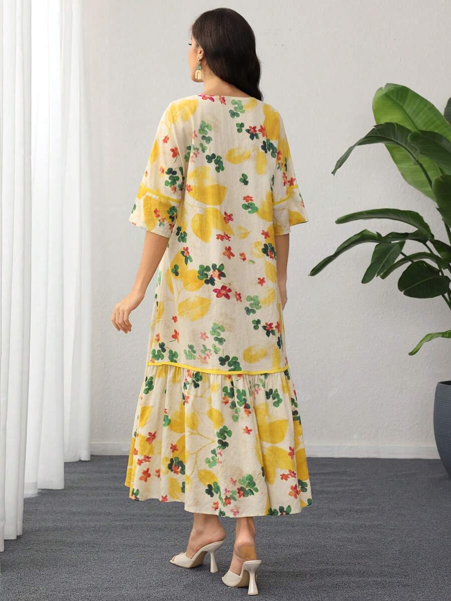 Leah™ | Floral Ruffle Dress