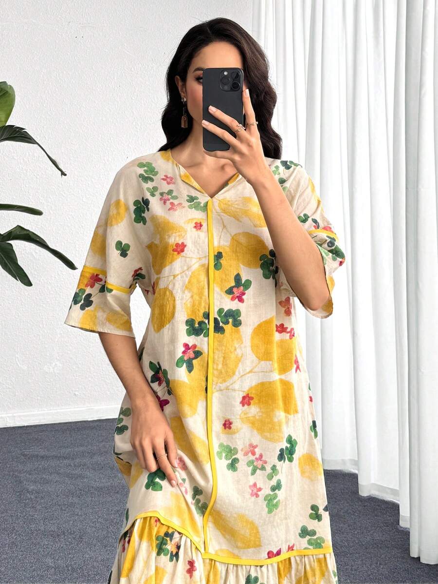 Leah™ | Floral Ruffle Dress