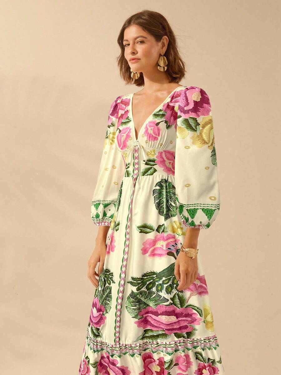 Lillian™ | Festive Floral Dress