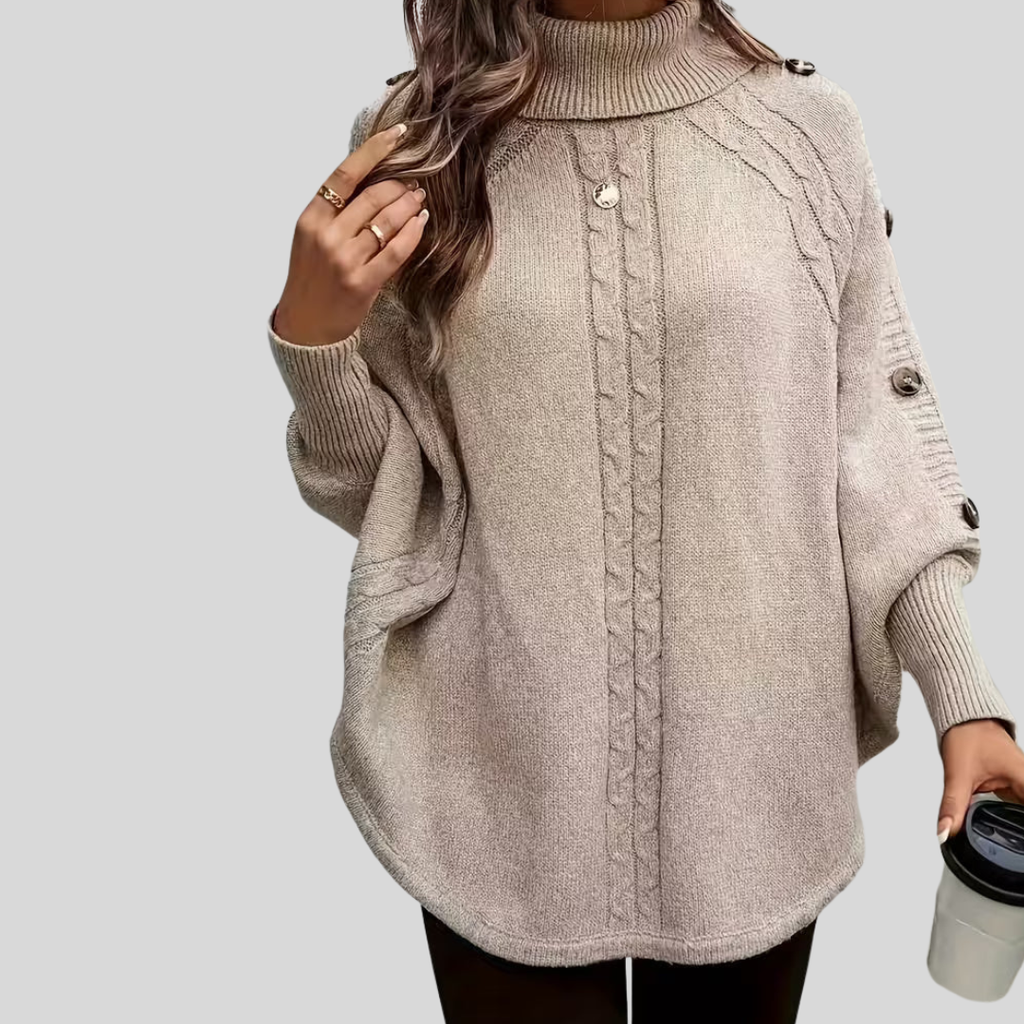 Norelle | High Neck Cable Knit Sweater