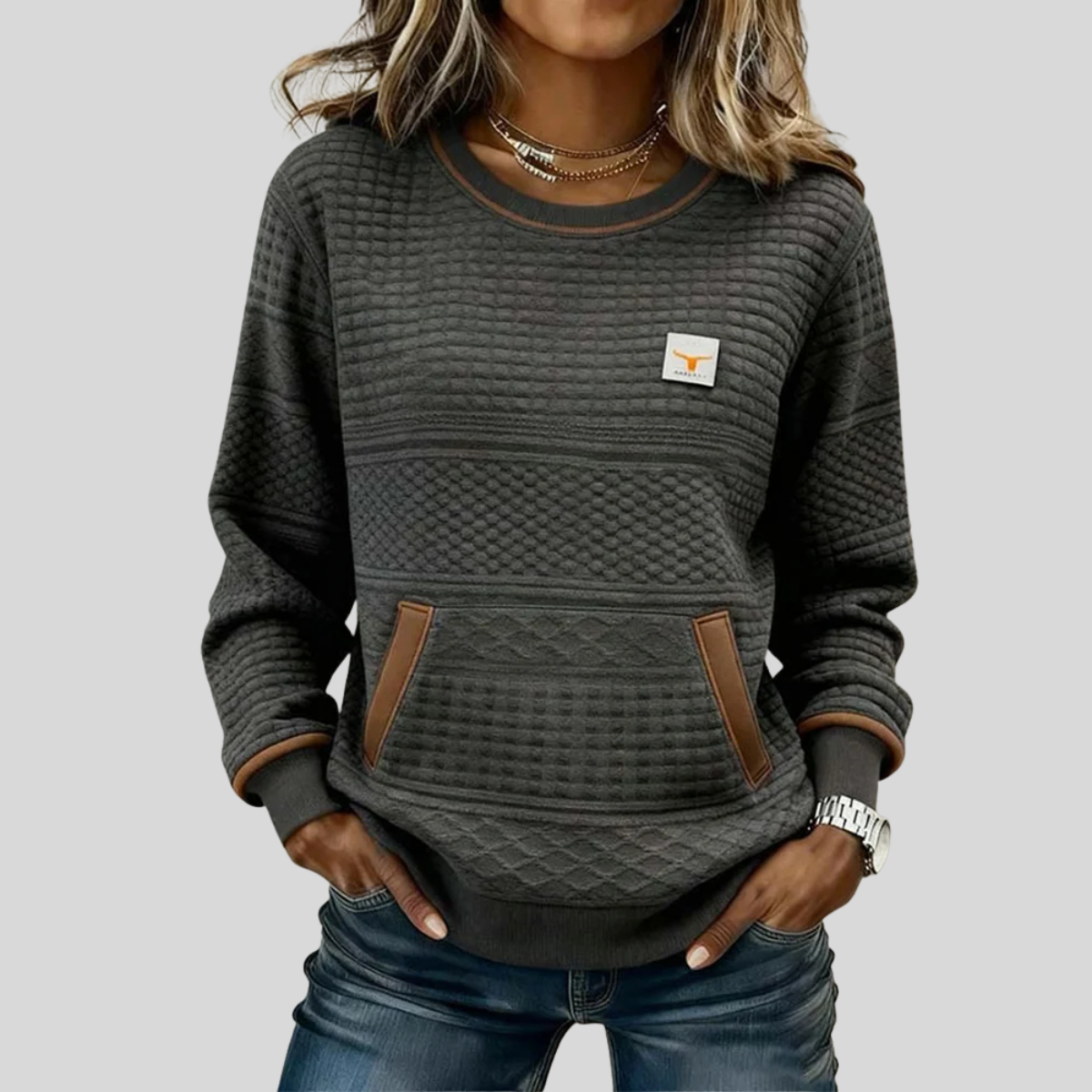 Noelle | Colourblock Crew Neck Sweatshirt