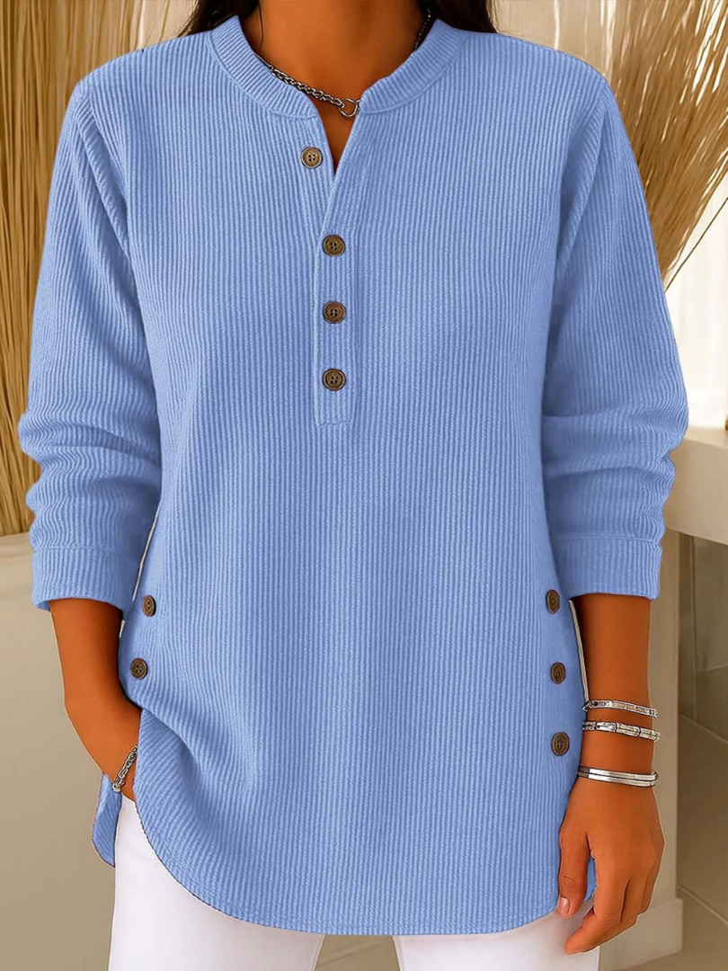 Neva™ | Classic Button Henley Tunic