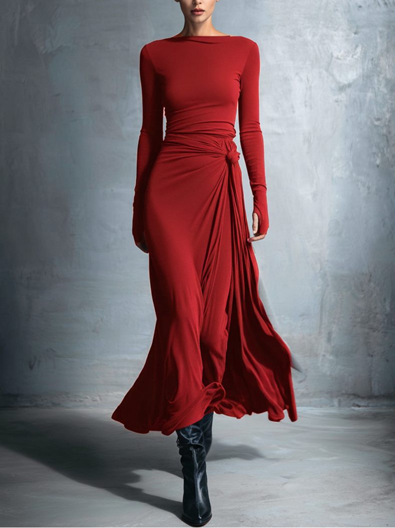 NAIARA | Side Knot Maxi Dress