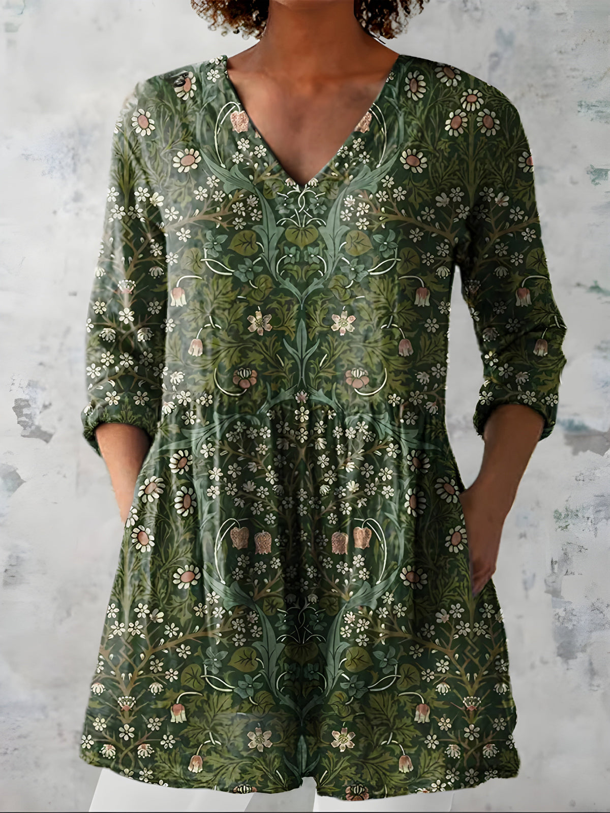 Cecelia | V-Neck Long Blouse