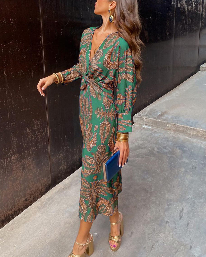 Isadora™ | Patterned Midi Dress