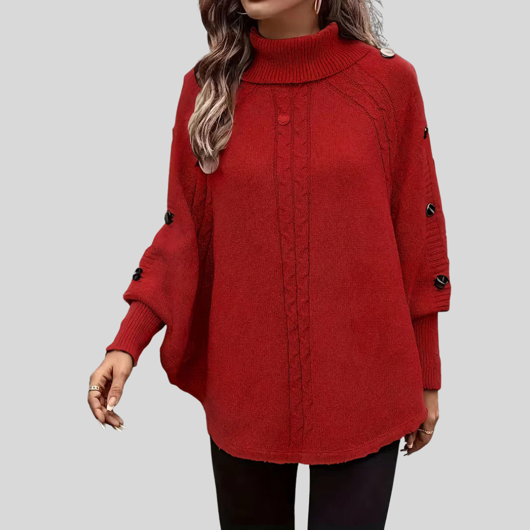 Norelle | High Neck Cable Knit Sweater