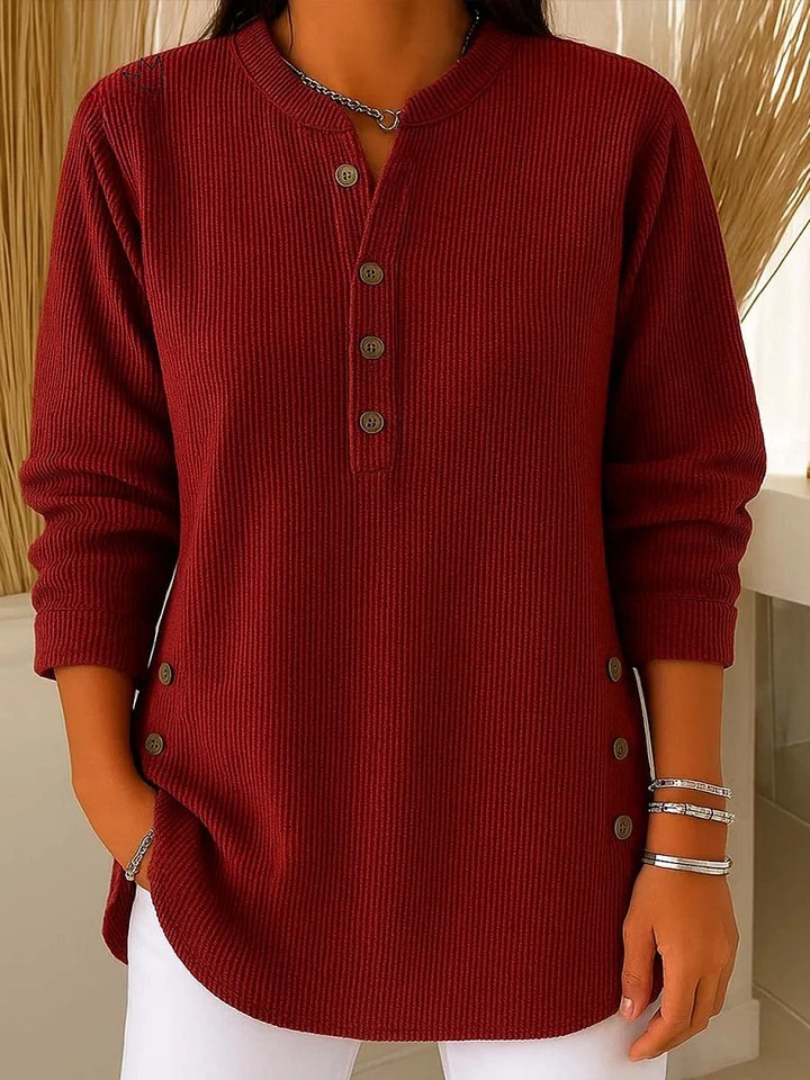 Neva™ | Classic Button Henley Tunic