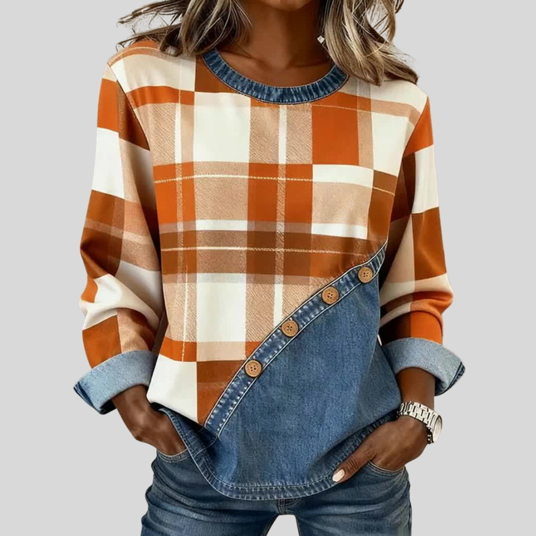 Faylen | Colourful Patchwork Sweater