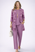 Paula three-piece co-ord set in purple