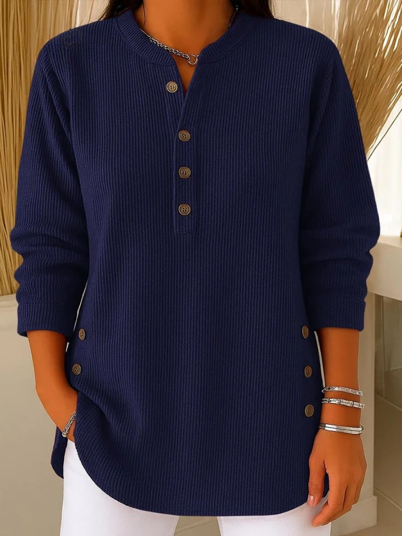 Neva™ | Classic Button Henley Tunic