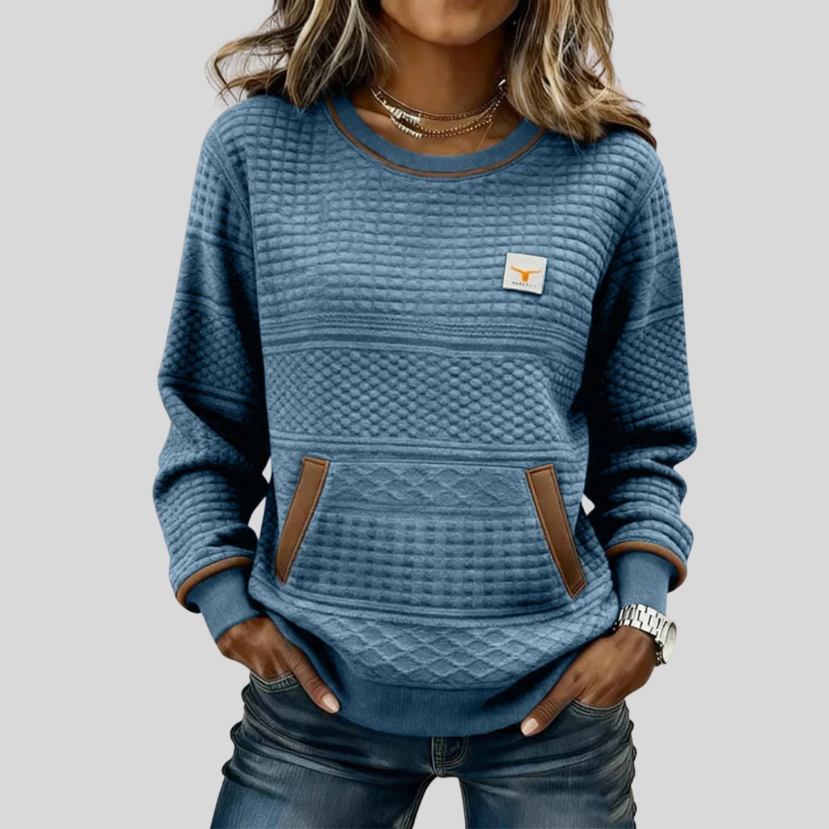 Noelle | Colourblock Crew Neck Sweatshirt
