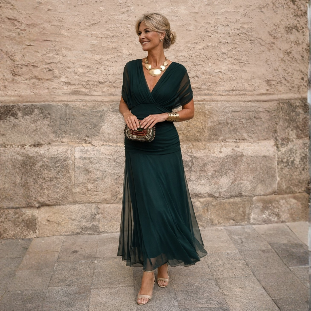 Mikaela™ | Off-Shoulder Maxi Dress