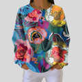 Adorna | Vibrant Floral Print Sweatshirt