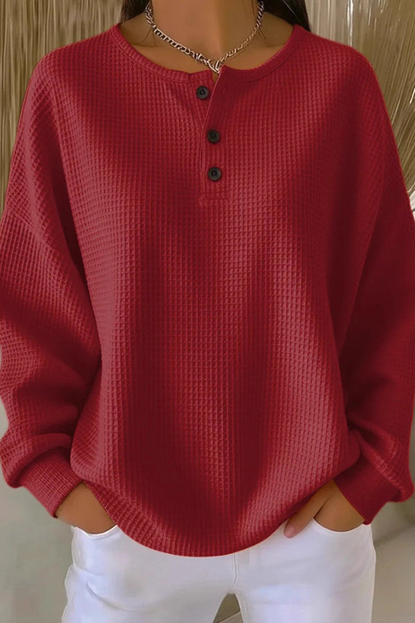 Harper Lane™ | Relaxed Fit Button-Up Blouse