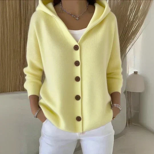 Darienne™ | Hooded Cardigan with Button Details