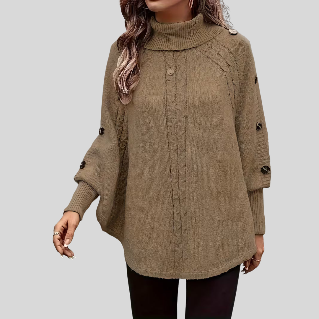 Norelle | High Neck Cable Knit Sweater