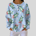Edalynn | Festive Holiday Print Sweatshirt