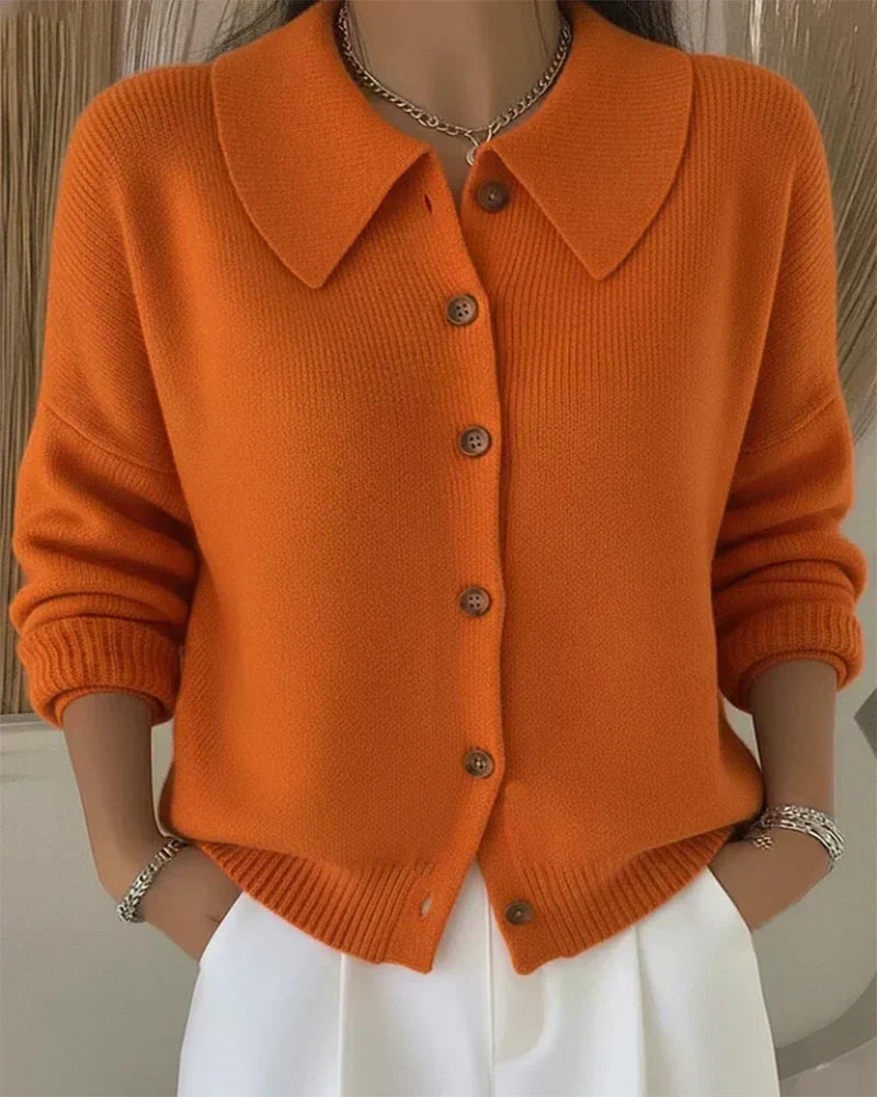 Vespera™ | Button-Up Collar Cardigan