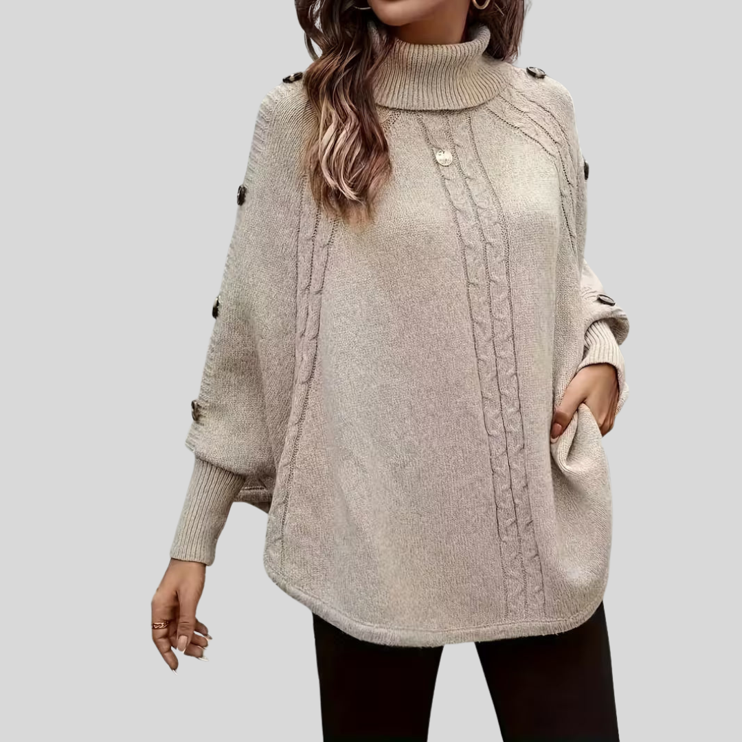 Norelle | High Neck Cable Knit Sweater