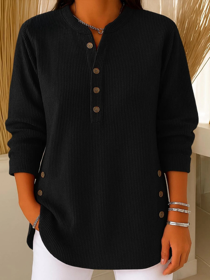 Neva™ | Classic Button Henley Tunic
