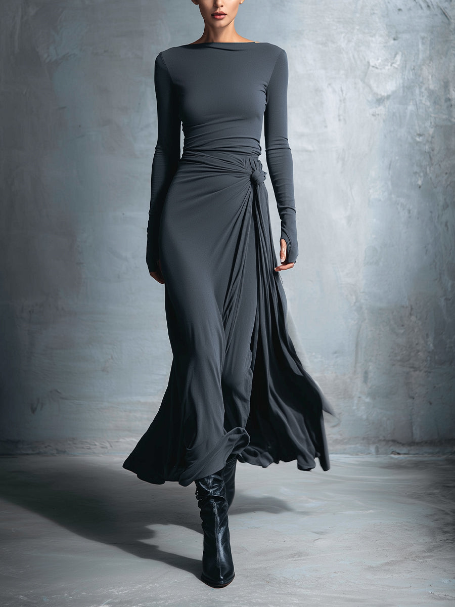 NAIARA | Side Knot Maxi Dress