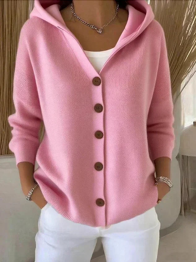 Darienne™ | Hooded Cardigan with Button Details