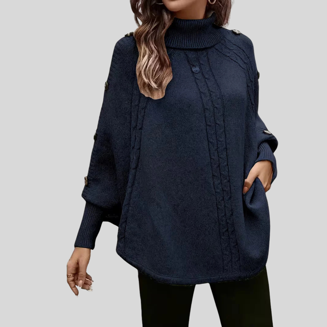 Norelle | High Neck Cable Knit Sweater
