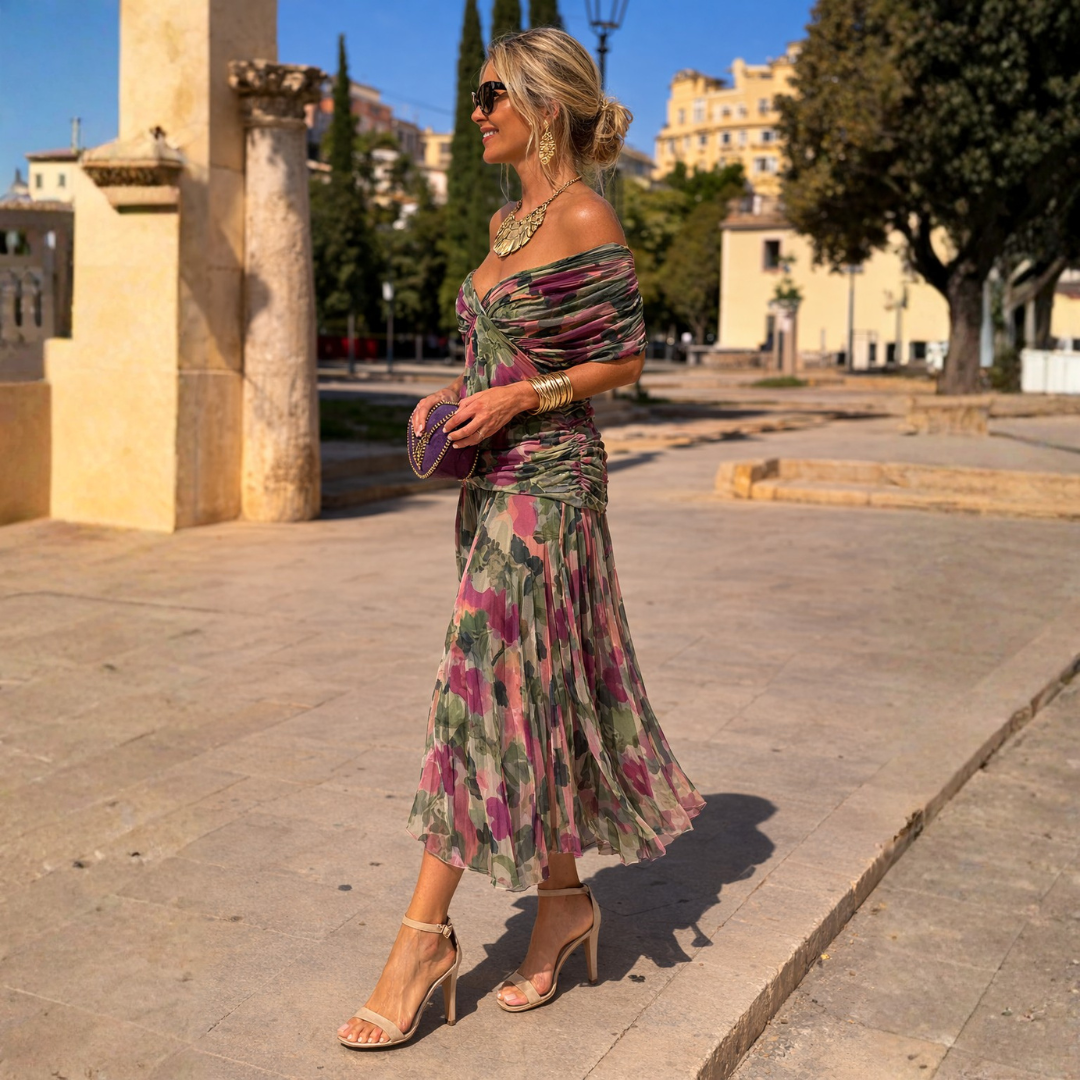 Mikaela™ | Off-Shoulder Maxi Dress
