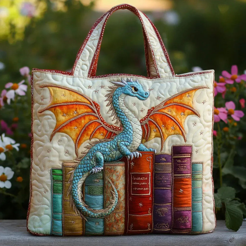 Quilted Book Guardian Dragon Bag – For Book Lovers