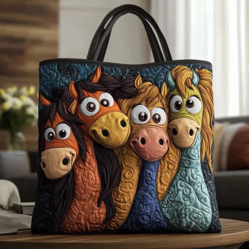 Quilted Magical Ponies Bag – Roomy and Lightweight