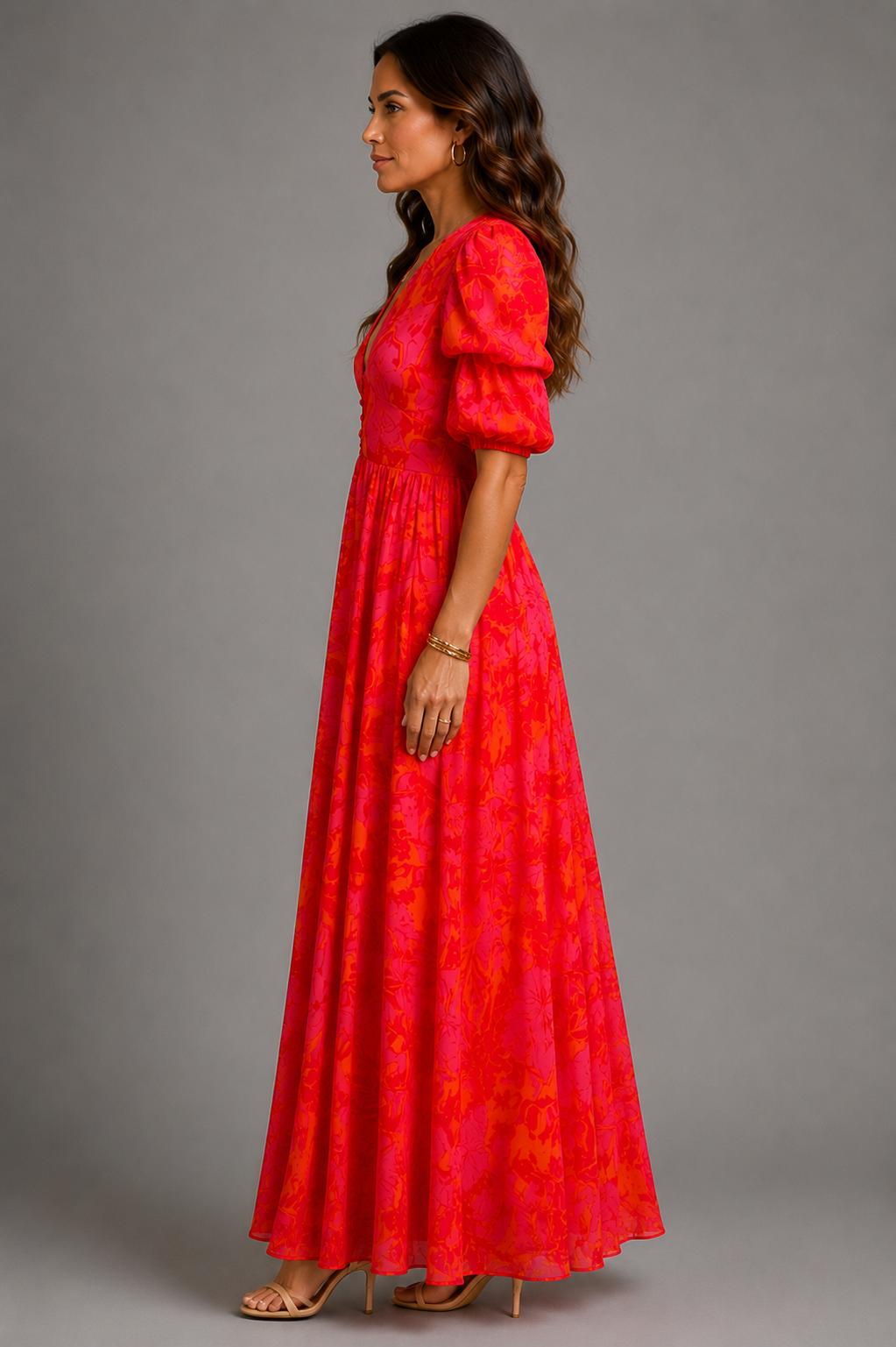 Olympe™ | Flowing V-Neck Maxi Dress
