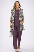 Melanie three-piece co-ord set in dark mauve