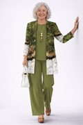Devy three-piece co-ord set in green