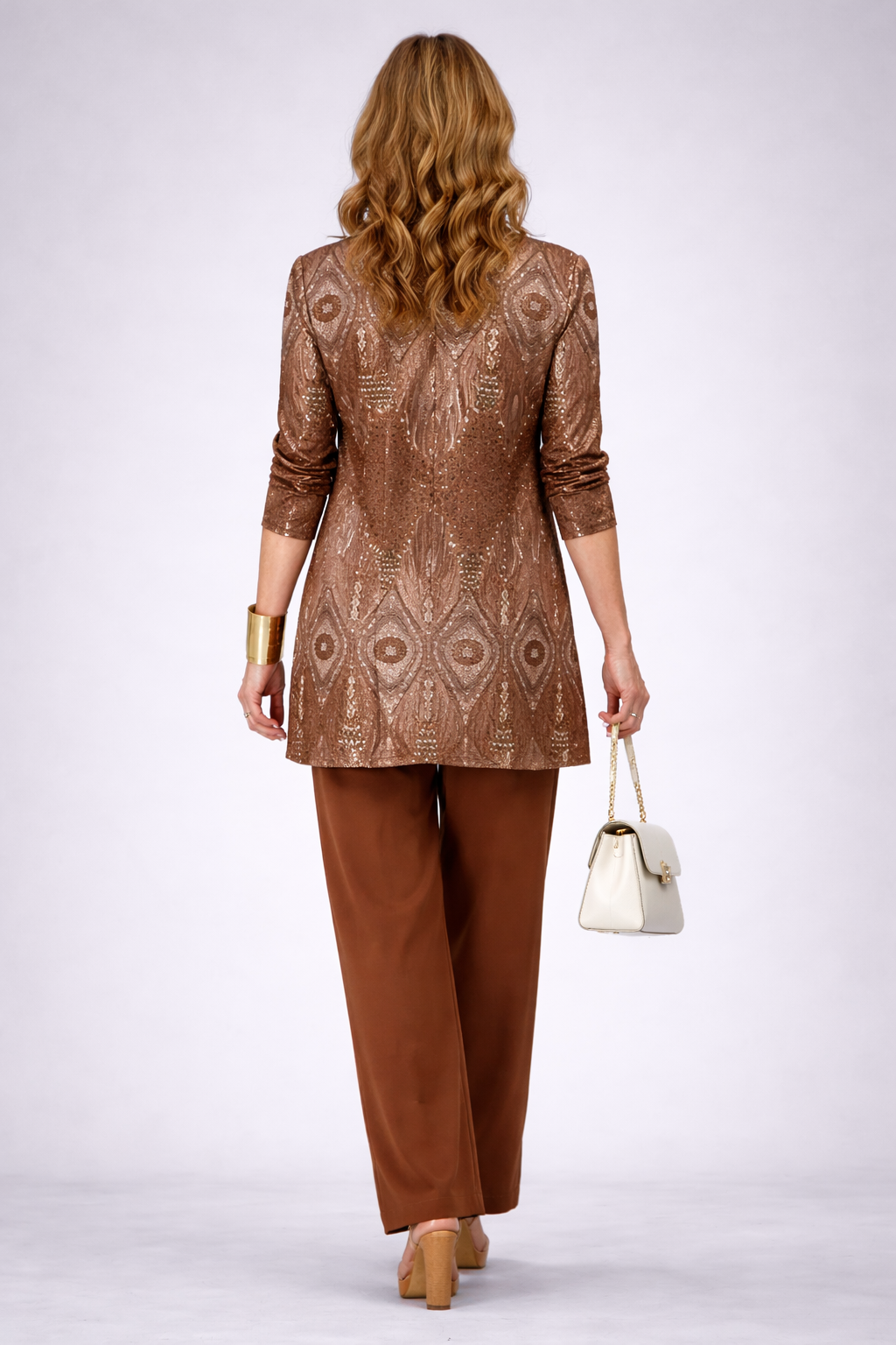 Leslie three-piece co-ord set in rust – photo 2