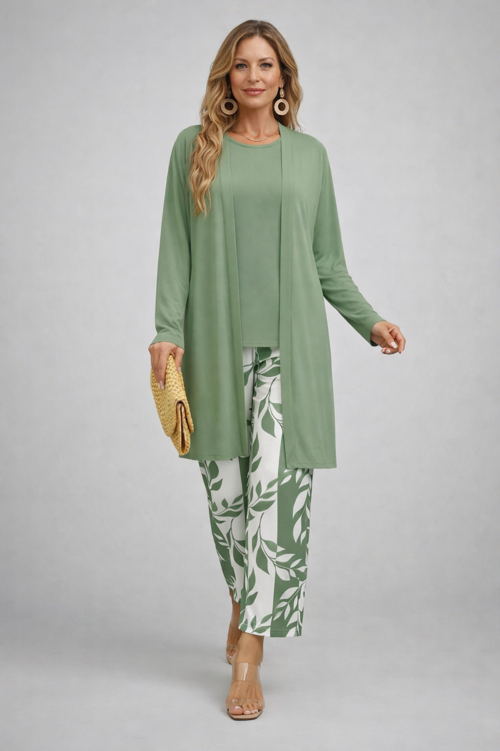 Wendy three-piece co-ord set in green