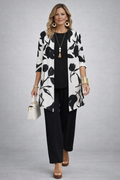 Ethel three-piece co-ord set in black and white