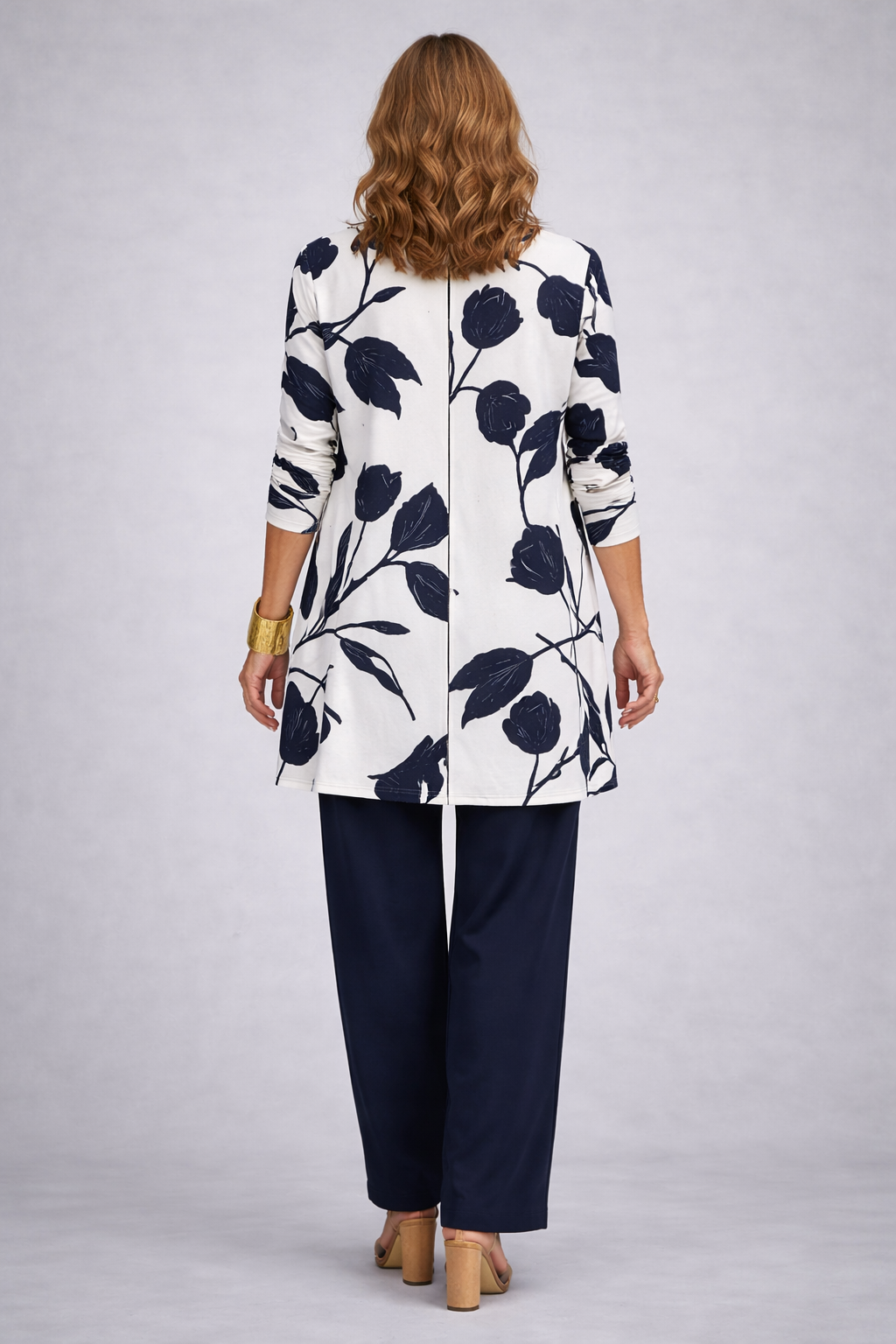 Ivana three-piece co-ord set in blue and white – photo 2
